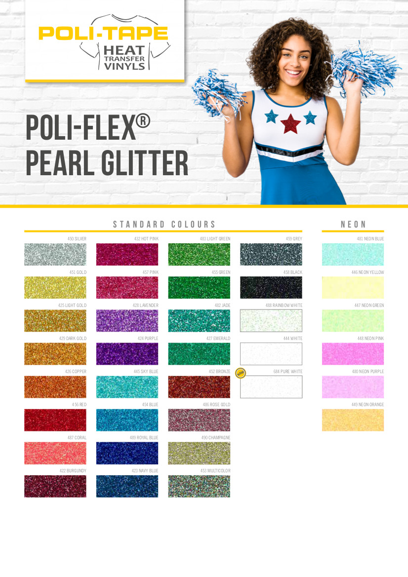 Poli-Flex Pearl Glitter Farbkarte