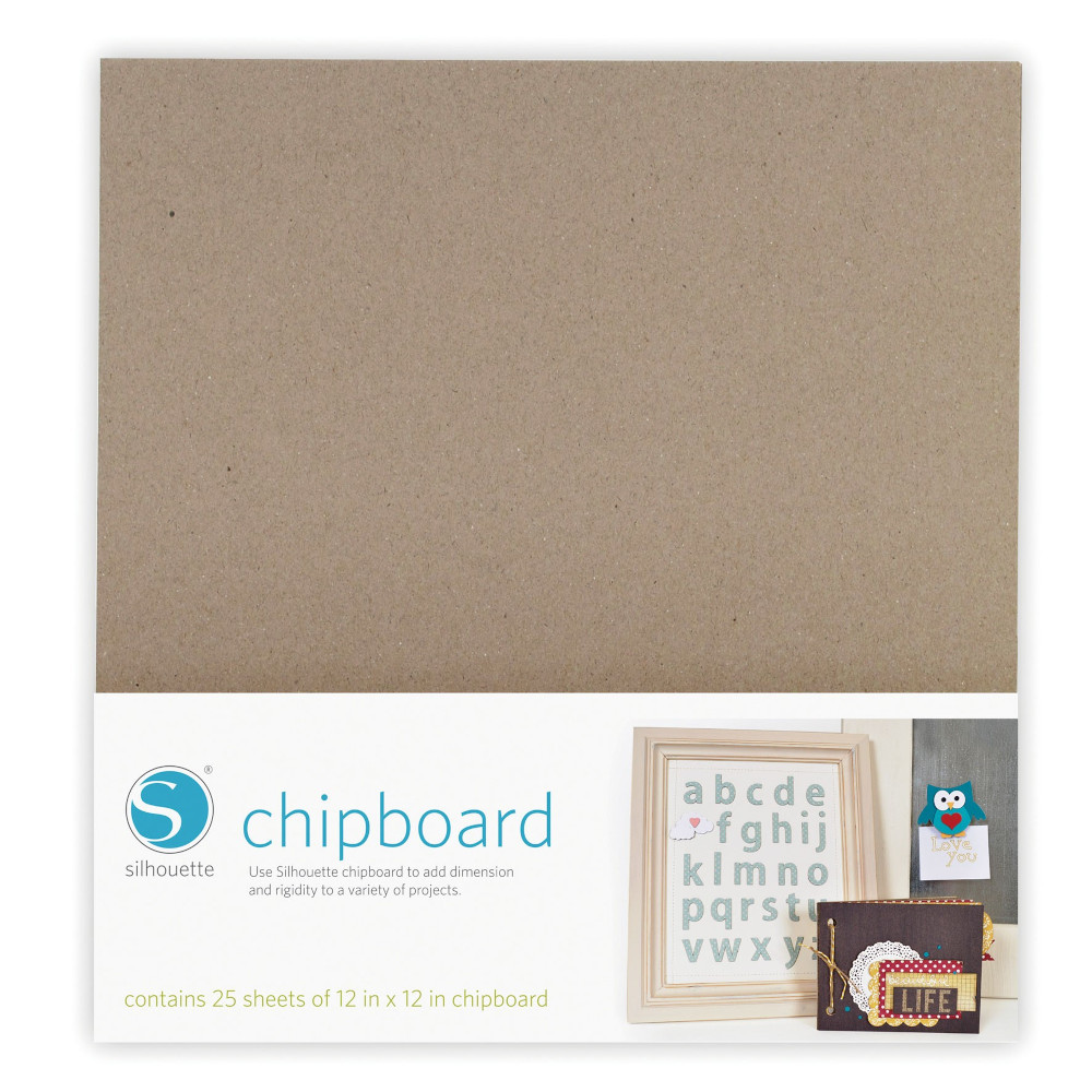 Silhouette Chipboard Graupappe 25er-Pack