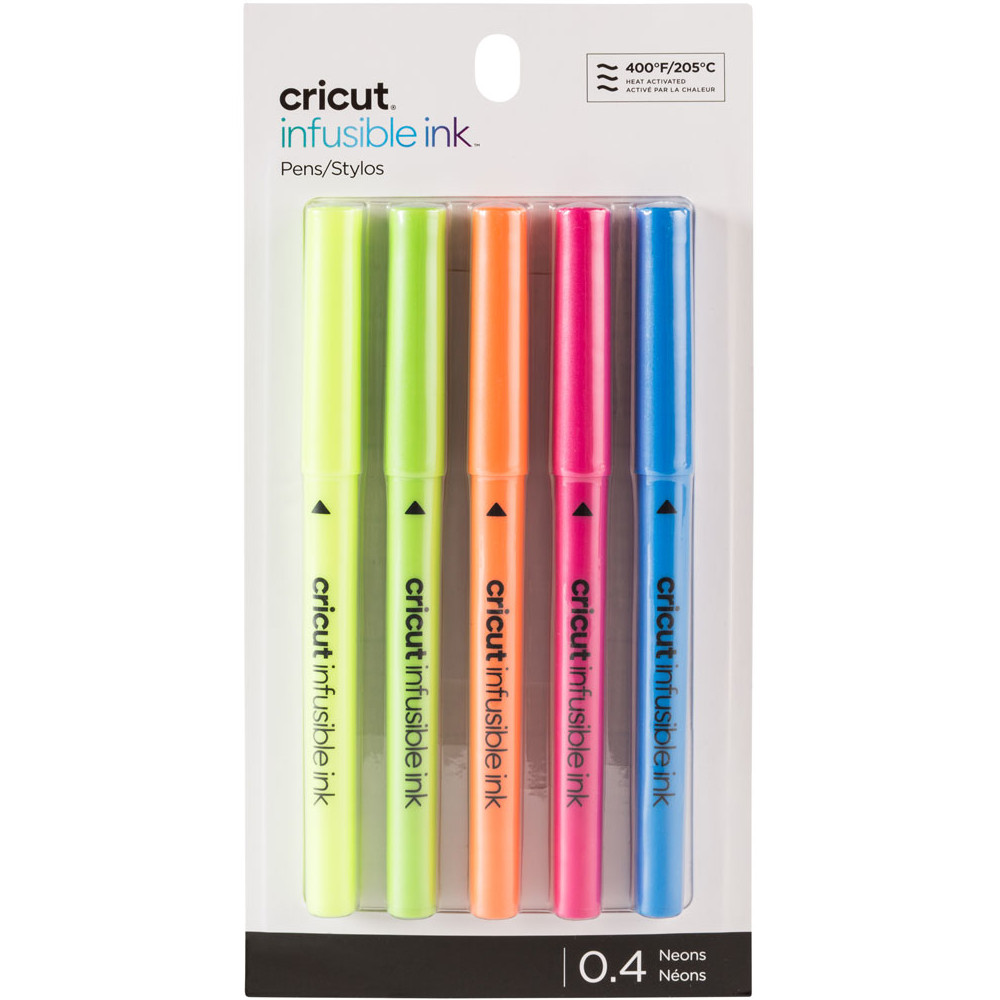 Cricut 2006259 Infusible Ink Stifte mit feiner Spitze (0,4 mm) Neonfarben